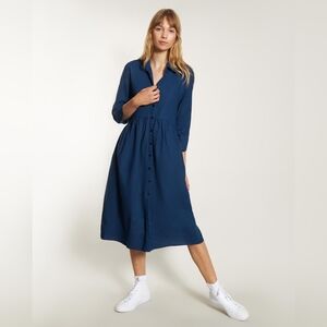 Good for Sunday Cotton/Linen Blend Dress